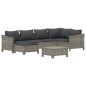 vidaXL 7-tlg. Garten-Lounge-Set mit Kissen Grau Poly Rattan vidaXL 7-tlg. Garten-Lounge-Set mit Kissen Grau Poly Rattan