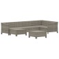 vidaXL 7-tlg. Garten-Lounge-Set mit Kissen Grau Poly Rattan vidaXL 7-tlg. Garten-Lounge-Set mit Kissen Grau Poly Rattan