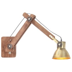 vidaXL Wandleuchte Industrie-Stil Messing Rund E27