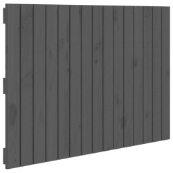 vidaXL Wand-Kopfteil Grau 95,5x3x60 cm Massivholz Kiefer