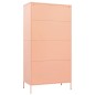 vidaXL Kleiderschrank Rosa 90x50x180 cm Stahl vidaXL Kleiderschrank Rosa 90x50x180 cm Stahl