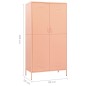 vidaXL Kleiderschrank Rosa 90x50x180 cm Stahl vidaXL Kleiderschrank Rosa 90x50x180 cm Stahl