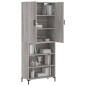 vidaXL Highboard Grau Sonoma 69,5x34x180 cm Holzwerkstoff vidaXL Highboard Grau Sonoma 69,5x34x180 cm Holzwerkstoff
