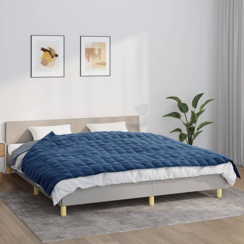 vidaXL Gewichtsdecke Blau 155x220 cm 11 kg Stoff vidaXL Gewichtsdecke Blau 155x220 cm 11 kg Stoff