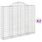 vidaXL Gabionen mit Hochbogen 2 Stk. 200x30x160/180cm Verzinktes Eisen vidaXL Gabionen mit Hochbogen 2 Stk. 200x30x160/180cm Verzinktes Eisen