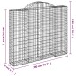 vidaXL Gabionen mit Hochbogen 2 Stk. 200x30x160/180cm Verzinktes Eisen vidaXL Gabionen mit Hochbogen 2 Stk. 200x30x160/180cm Verzinktes Eisen