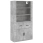 vidaXL Highboard Betongrau Holzwerkstoff vidaXL Highboard Betongrau Holzwerkstoff