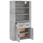 vidaXL Highboard Betongrau Holzwerkstoff vidaXL Highboard Betongrau Holzwerkstoff