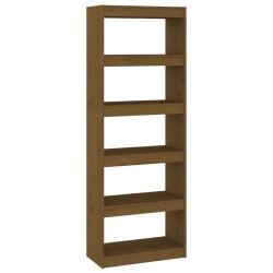 vidaXL Bücherregal/Raumteiler Honigbraun 60x30x167,5 cm Kiefernholz