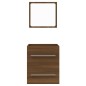 vidaXL Badschrank mit Spiegel Braun Eichen-Optik 41x38,5x48 cm vidaXL Badschrank mit Spiegel Braun Eichen-Optik 41x38,5x48 cm
