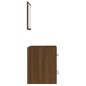 vidaXL Badschrank mit Spiegel Braun Eichen-Optik 41x38,5x48 cm vidaXL Badschrank mit Spiegel Braun Eichen-Optik 41x38,5x48 cm