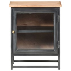 vidaXL Nachttisch Grau 40x30x50 cm Massivholz Akazie 