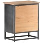 vidaXL Nachttisch Grau 40x30x50 cm Massivholz Akazie vidaXL Nachttisch Grau 40x30x50 cm Massivholz Akazie