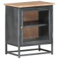 vidaXL Nachttisch Grau 40x30x50 cm Massivholz Akazie vidaXL Nachttisch Grau 40x30x50 cm Massivholz Akazie