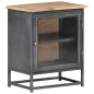 vidaXL Nachttisch Grau 40x30x50 cm Massivholz Akazie vidaXL Nachttisch Grau 40x30x50 cm Massivholz Akazie