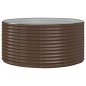 vidaXL Hochbeet Braun 140x140x68 cm Pulverbeschichteter Stahl vidaXL Hochbeet Braun 140x140x68 cm Pulverbeschichteter Stahl