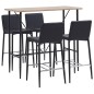 5-tlg. Bar-Set Kunstleder Schwarz 5-tlg. Bar-Set Kunstleder Schwarz