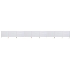 vidaXL 9-teiliges Windschutzgewebe 1200 x 160 cm Sandweiß