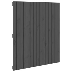 vidaXL Wand-Kopfteil Grau 95,5x3x110 cm Massivholz Kiefer
