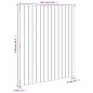 vidaXL Wand-Kopfteil Grau 95,5x3x110 cm Massivholz Kiefer