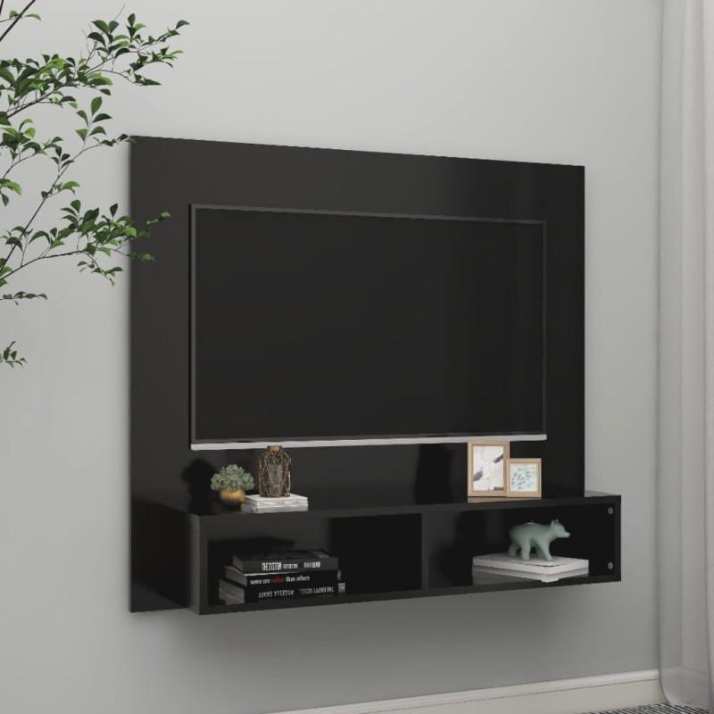vidaXL TV-Wandschrank Schwarz 102x23,5x90 cm Holzwerkstoff vidaXL TV-Wandschrank Schwarz 102x23,5x90 cm Holzwerkstoff