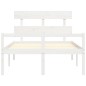 vidaXL Massivholzbett mit Kopfteil Weiß 140x190 cm vidaXL Massivholzbett mit Kopfteil Weiß 140x190 cm