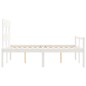 vidaXL Massivholzbett mit Kopfteil Weiß 140x190 cm vidaXL Massivholzbett mit Kopfteil Weiß 140x190 cm