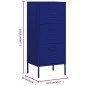 vidaXL Lagerschrank Marineblau 42,5x35x101,5 cm Stahl vidaXL Lagerschrank Marineblau 42,5x35x101,5 cm Stahl
