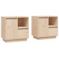 vidaXL Nachttische 2 Stk. 50x34x50 cm Massivholz Kiefer vidaXL Nachttische 2 Stk. 50x34x50 cm Massivholz Kiefer