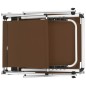 vidaXL Klappbare Sonnenliegen mit Dach 2 Stk. Alu Textilene Braun vidaXL Klappbare Sonnenliegen mit Dach 2 Stk. Alu Textilene Braun