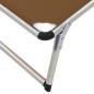 vidaXL Klappbare Sonnenliegen mit Dach 2 Stk. Alu Textilene Braun vidaXL Klappbare Sonnenliegen mit Dach 2 Stk. Alu Textilene Braun