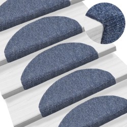 vidaXL Selbstklebende Treppenmatten 5 Stk. Blau 65x21x4cm Nadelvlies