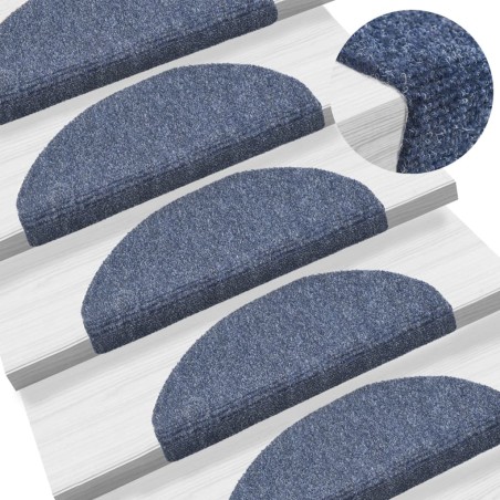 vidaXL Selbstklebende Treppenmatten 5 Stk. Blau 65x21x4cm Nadelvlies