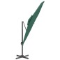 vidaXL Ampelschirm mit Doppeldach Grün 300x300 cm vidaXL Ampelschirm mit Doppeldach Grün 300x300 cm