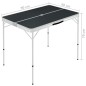 vidaXL Klappbarer Campingtisch mit 2 Sitzbänken Aluminium Grau vidaXL Klappbarer Campingtisch mit 2 Sitzbänken Aluminium Grau