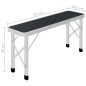 vidaXL Klappbarer Campingtisch mit 2 Sitzbänken Aluminium Grau vidaXL Klappbarer Campingtisch mit 2 Sitzbänken Aluminium Grau