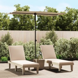 vidaXL Sonnenschirm mit Aluminium-Mast 180 x 110 cm Taupe 