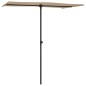 vidaXL Sonnenschirm mit Aluminium-Mast 180 x 110 cm Taupe vidaXL Sonnenschirm mit Aluminium-Mast 180 x 110 cm Taupe