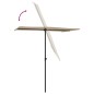 vidaXL Sonnenschirm mit Aluminium-Mast 180 x 110 cm Taupe vidaXL Sonnenschirm mit Aluminium-Mast 180 x 110 cm Taupe