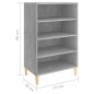 vidaXL Sideboard Betongrau 57x35x90 cm Holzwerkstoff vidaXL Sideboard Betongrau 57x35x90 cm Holzwerkstoff