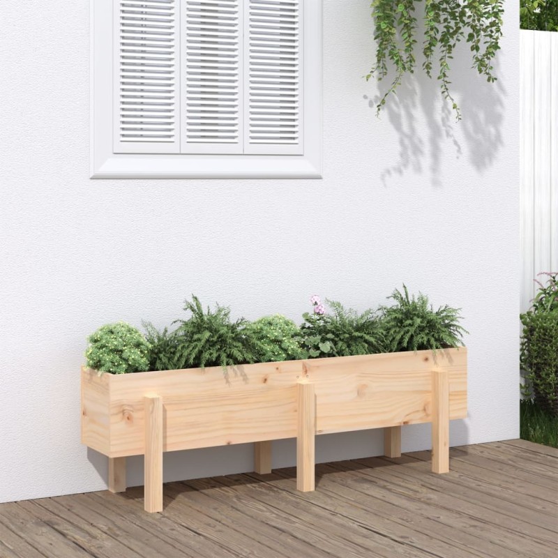 vidaXL Hochbeet 121x30x38 cm Massivholz Kiefer vidaXL Hochbeet 121x30x38 cm Massivholz Kiefer