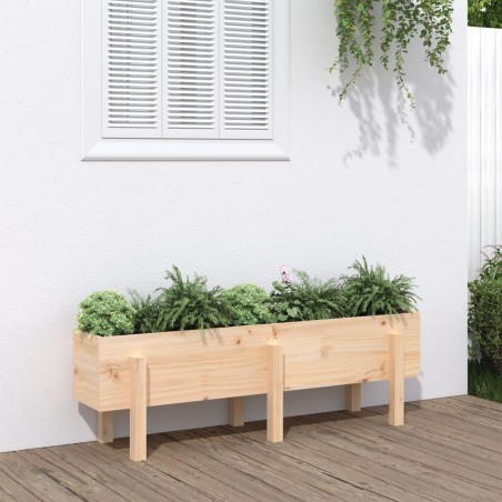 vidaXL Hochbeet 121x30x38 cm Massivholz Kiefer