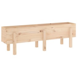 vidaXL Hochbeet 121x30x38 cm Massivholz Kiefer