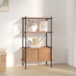 vidaXL Regal mit 4 Böden und Schrank 80x40x130 cm Stahl Holzwerkstoff