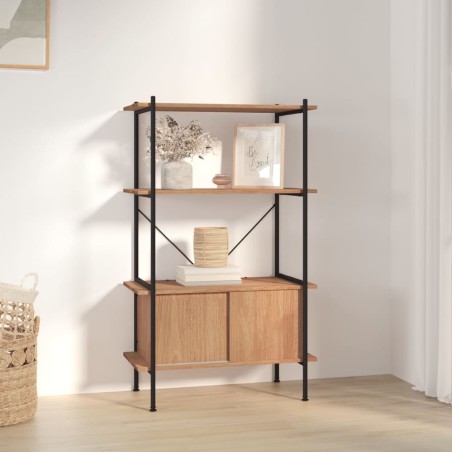 vidaXL Regal mit 4 Böden und Schrank 80x40x130 cm Stahl Holzwerkstoff
