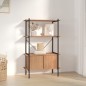 vidaXL Regal mit 4 Böden und Schrank 80x40x130 cm Stahl Holzwerkstoff vidaXL Regal mit 4 Böden und Schrank 80x40x130 cm Stahl Holzwerkstoff