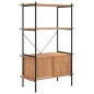 vidaXL Regal mit 4 Böden und Schrank 80x40x130 cm Stahl Holzwerkstoff vidaXL Regal mit 4 Böden und Schrank 80x40x130 cm Stahl Holzwerkstoff