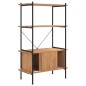 vidaXL Regal mit 4 Böden und Schrank 80x40x130 cm Stahl Holzwerkstoff vidaXL Regal mit 4 Böden und Schrank 80x40x130 cm Stahl Holzwerkstoff