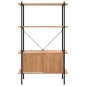 vidaXL Regal mit 4 Böden und Schrank 80x40x130 cm Stahl Holzwerkstoff vidaXL Regal mit 4 Böden und Schrank 80x40x130 cm Stahl Holzwerkstoff