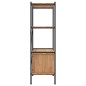 vidaXL Regal mit 4 Böden und Schrank 80x40x130 cm Stahl Holzwerkstoff vidaXL Regal mit 4 Böden und Schrank 80x40x130 cm Stahl Holzwerkstoff